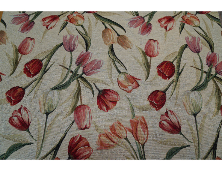 Stoffa gobelin su misura con tulipani