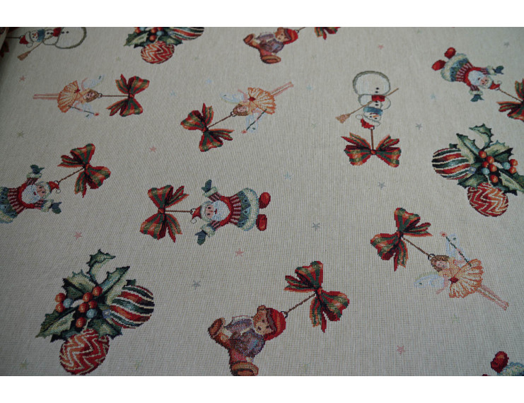 Gobelin Fabric with Christmas decoration